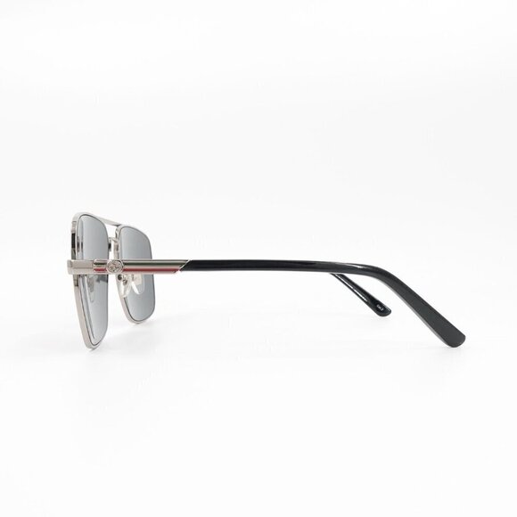 Gucci GG1289 Navigator Sunglasses Silver Gray OS - Picture 3 of 16